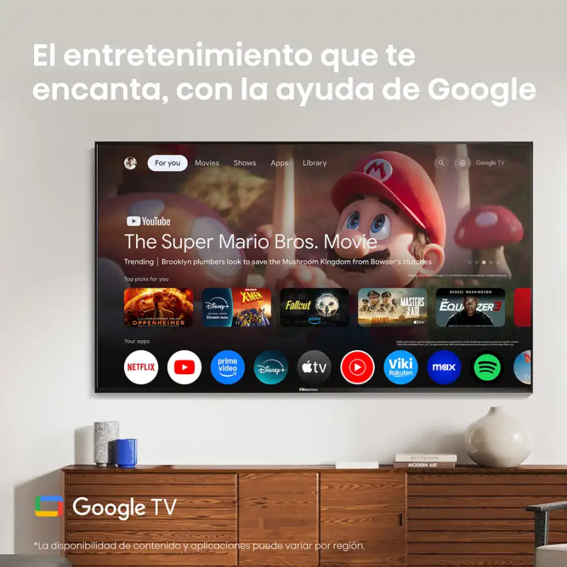 Hisense TELEVISOR SMART TV 98" QLED 4K UHD GOOGLE TV Q6QG